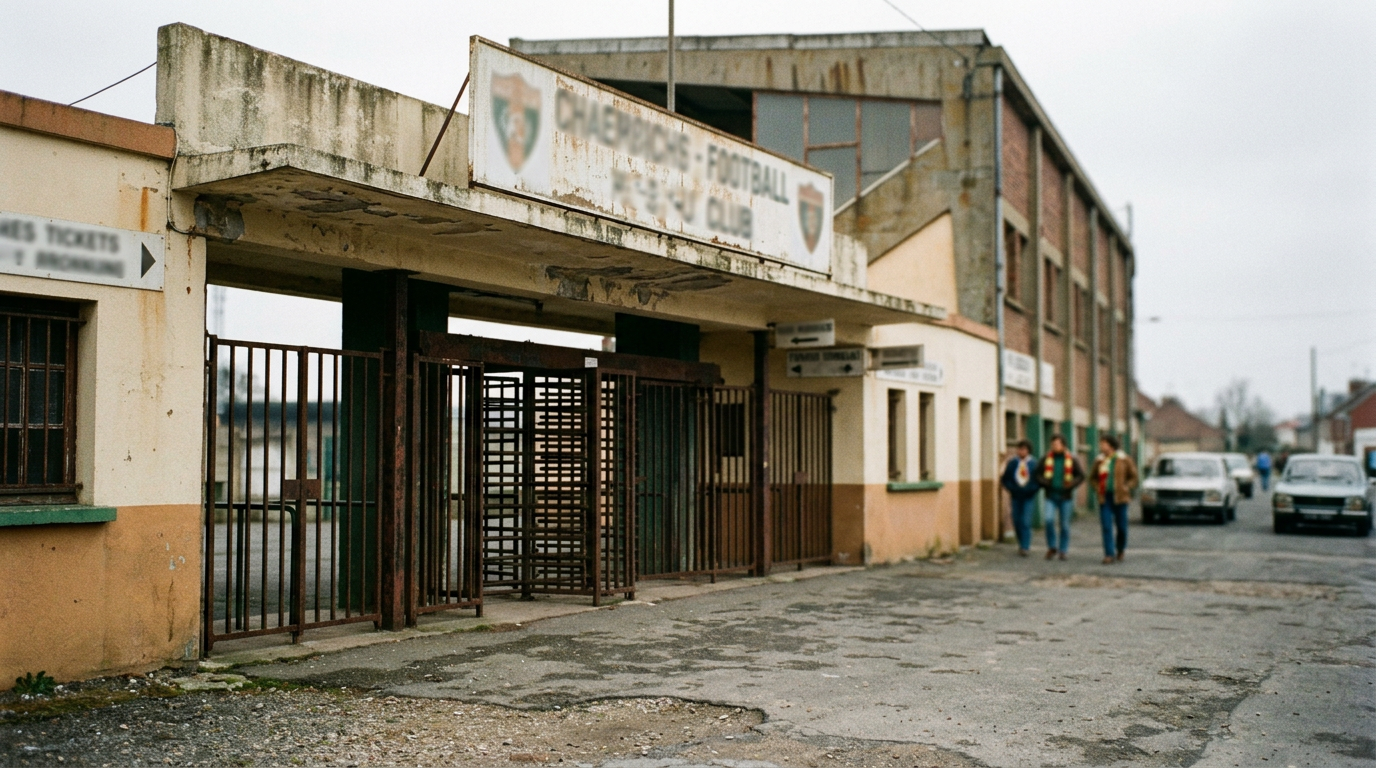 Stade d'époque, ambiance documentaire pour la chronologie du secteur réglementé